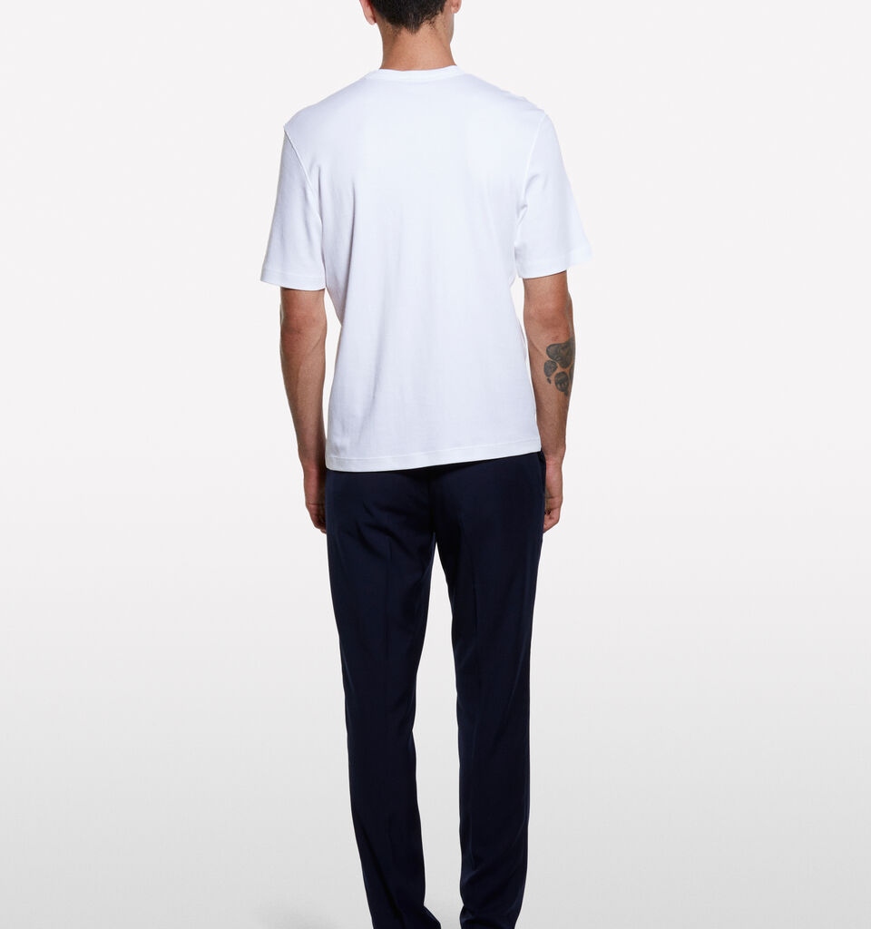 White regular fit t-shirt - men's short sleeve t-shirts - White | Sisley image number 2